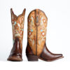 Bota rio grande  cabra ocre flor kimono pacifico